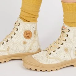 Pataugas AUTHENTIQUE M/TOPO F2I BEIGE -Pataugas BOOTS FEMME OG M TOPO F2I BEIGE 628340 150 Porte 2